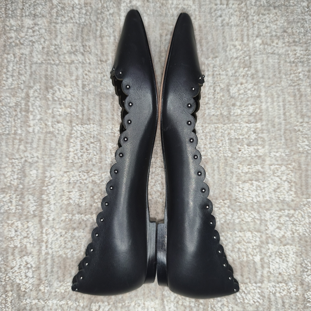 Coach Jill Women's Shoes Size 5 Leather Ballets Black Flats Classic - Picture 3 of 10